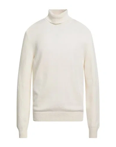 Malo Man Turtleneck Ivory Size 44 Cashmere In White