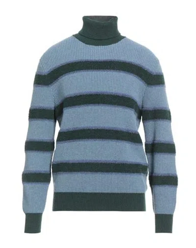 Malo Man Turtleneck Light Blue Size 42 Cashmere