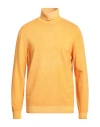 Malo Man Turtleneck Marigold Size 42 Virgin Wool In Yellow