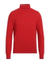 Malo Man Turtleneck Red Size 42 Cashmere