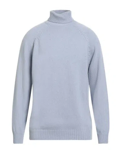 Malo Man Turtleneck Sky Blue Size 44 Cashmere, Wool
