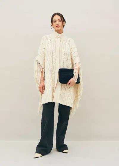 Malo Mantella In Cashmere In Neutral