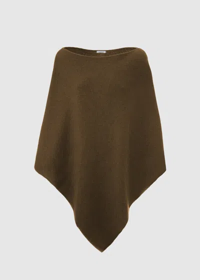 Malo Mantellina In Cashmere, Re-cashmere In Brown