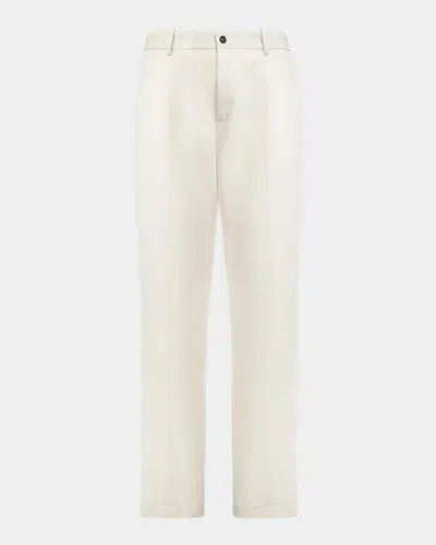 Malo Men & Apos;s Straight-leg Pleated Chino Pants In Neutral