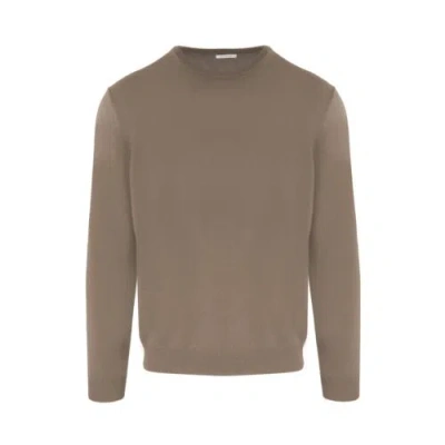 Pre-owned Malo Men Brown Pullover 100% Cashmere Round Neck Long Sleeve Casual Sweatshirt