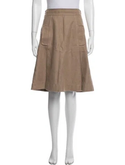 Pre-owned Malo Midi Length Skirt In Neutral