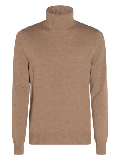 Malo Beige Cashmere Knitwear In Brown
