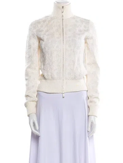 Pre-owned Malo Mock Neck Sweater In Neutral