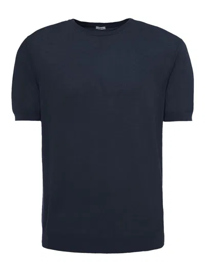 Malo Black Cotton Blend T-shirt