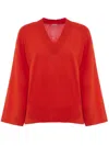 Malo V-neck Wide-sleeve Sweater In Multicolor