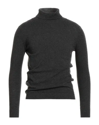 MALO MALO OPTIMUM MAN TURTLENECK CHARCOAL SIZE L MERINO WOOL, CASHMERE