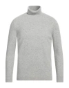 Malo Optimum Man Turtleneck Light Grey Size L Merino Wool, Cashmere