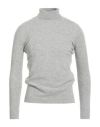 Malo Optimum Man Turtleneck Light Grey Size Xl Merino Wool, Cashmere In Gray