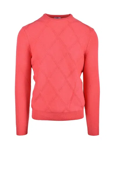 Malo Optimum Wool Cashmere Sweater - Red In Pink