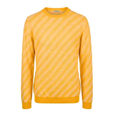 Malo Orange Linen Men Sweater
