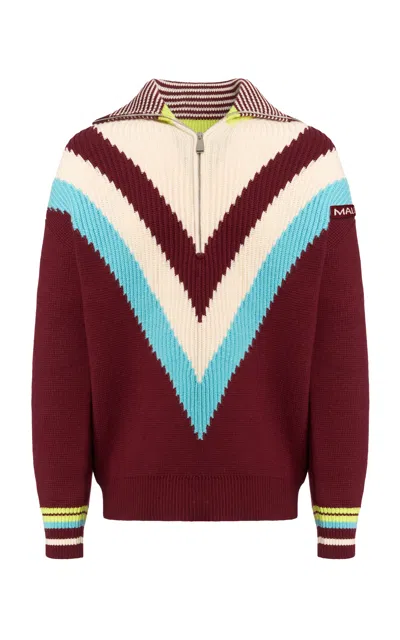 Malo Origins Cashmere Turtleneck Sweater In Burgundy