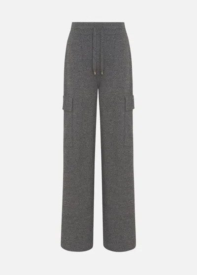 Malo Pantalone Cargo In Lana E Cashmere In Gray