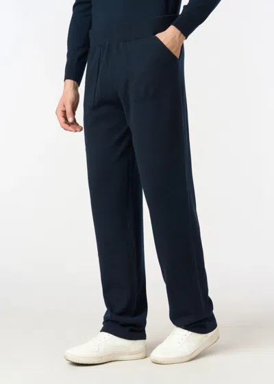 Malo Pantalone In Cashmere In Blue