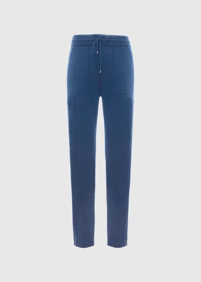 Malo Pantalone In Cashmere In Blue