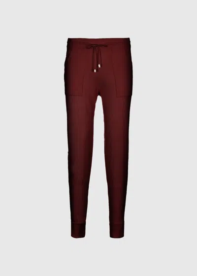 Malo Pantalone In Cashmere In Red