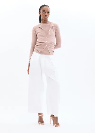 Malo Pantalone In Cotone Stretch In White