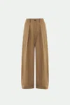 Malo Pantalone In Cotone Stretch In Brown