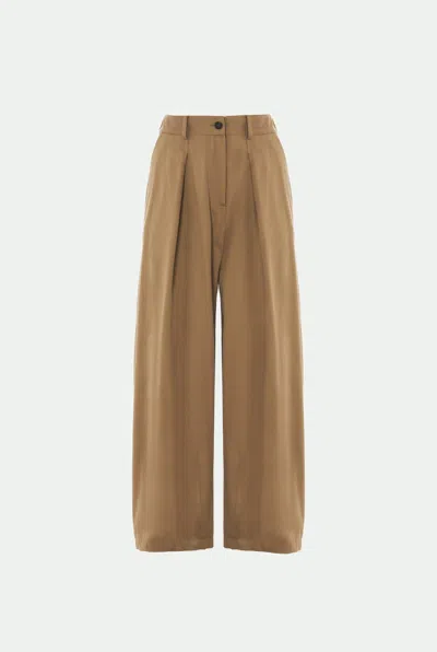 Malo Pantalone In Cotone Stretch In Brown