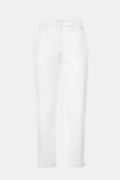 Malo Pantalone In Cotone Stretch In White