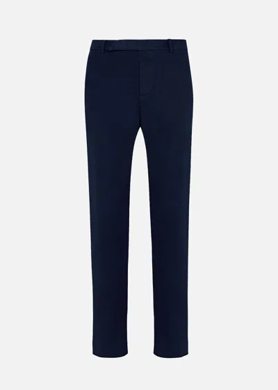 Malo Pantalone In Cotone Stretch In Blue