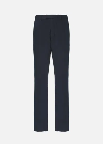 Malo Pantalone In Cotone Stretch In Black