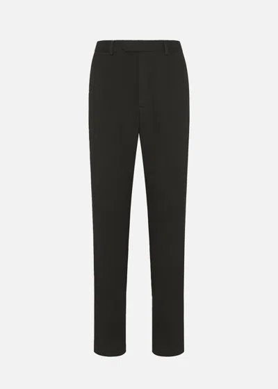 Malo Pantalone In Cotone Stretch In Black