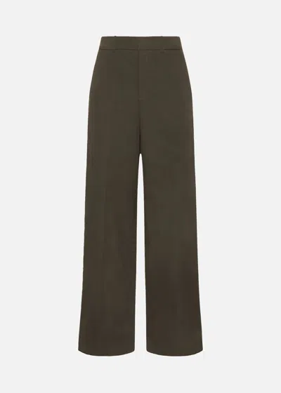Malo Pantalone In Cotone Stretch In Brown