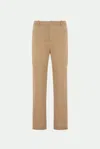 Malo Pantalone In Cotone Stretch In Nude