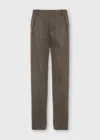 Malo Pantalone In Flanella Di Lana Vergine In Brown