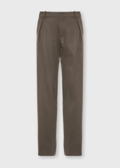 Malo Pantalone In Flanella Di Lana Vergine In Brown