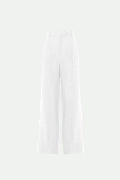 Malo Linen Pants In White