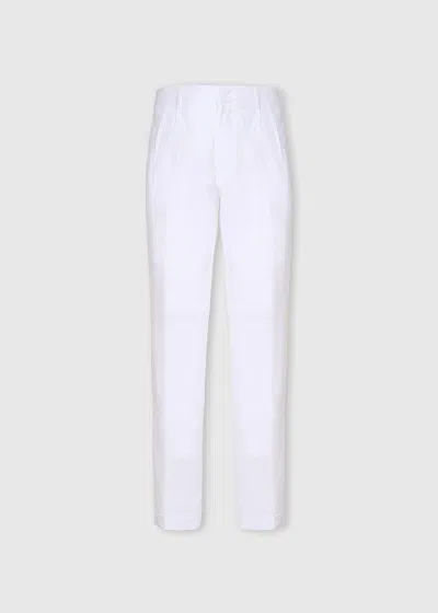 Malo Pantalone In Lino In White