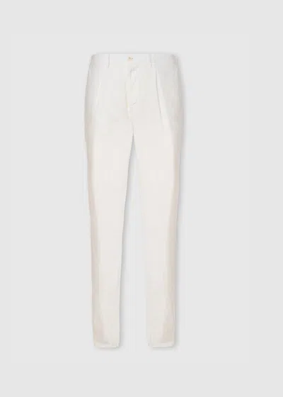 Malo Pantalone In Lino In White