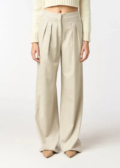 Malo Pantalone In Misto Lana Vergine In Neutral