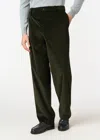 Malo Pantalone In Velluto Di Cotone In Green