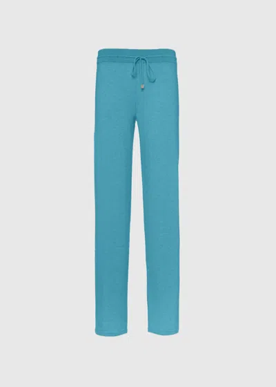 Malo Pantalone Jogger In Cashmere In Blue