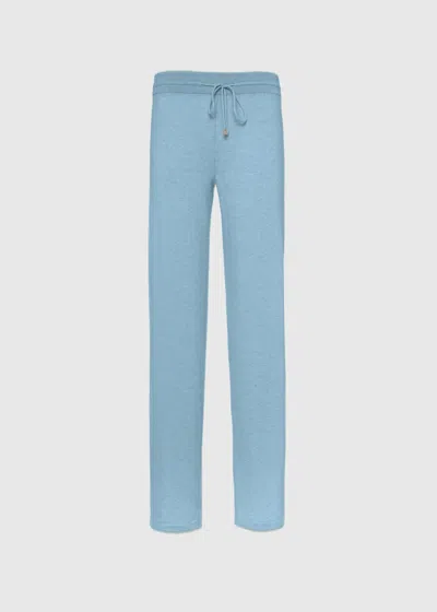 Malo Pantalone Jogger In Cashmere In Blue