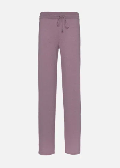 Malo Pantalone Jogger In Cashmere In Purple