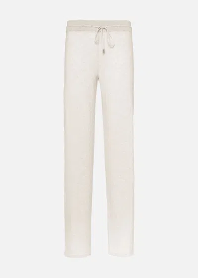 Malo Pantalone Jogger In Cashmere In Neutral