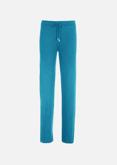 Malo Pantalone Jogger In Cashmere In Blue