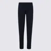 Malo Straight Leg Trousers Elastic Waistband In Blue