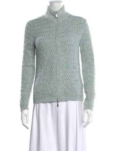 Pre-owned Malo Patterned Mock Neck Sweater In Multi