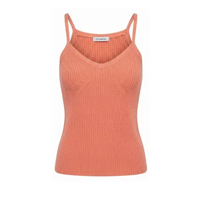 Malo Pink Wool Women Tank In Orange
