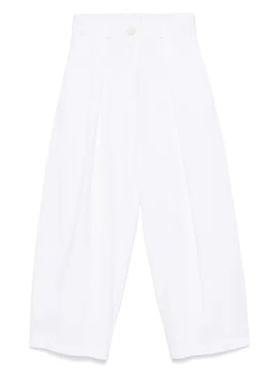 Malo Pleat-detail Trousers In White