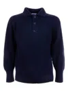 Malo Button-closure Long-sleeve Polo Shirt In Blue